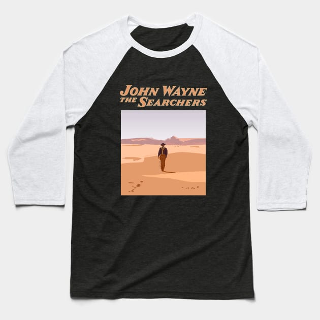 The Searchers Ending Illustration Baseball T-Shirt by burrotees